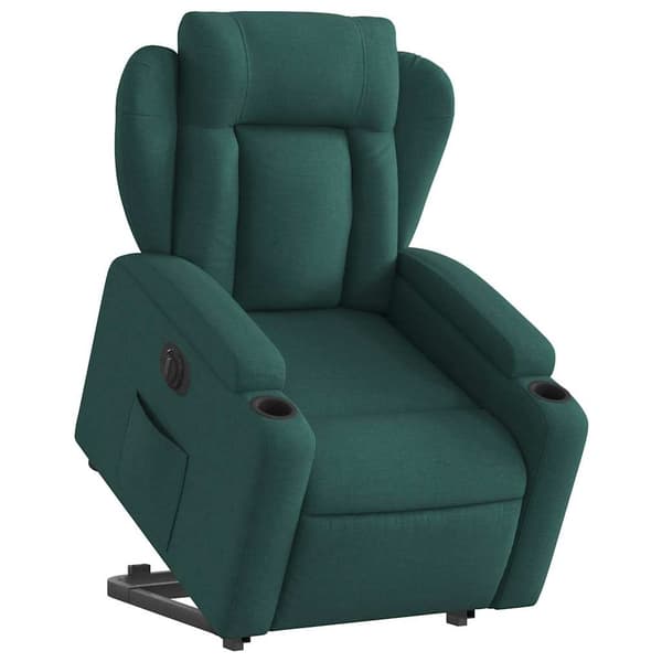 vidaXL Elektrisk lyftande massagefåtölj grön