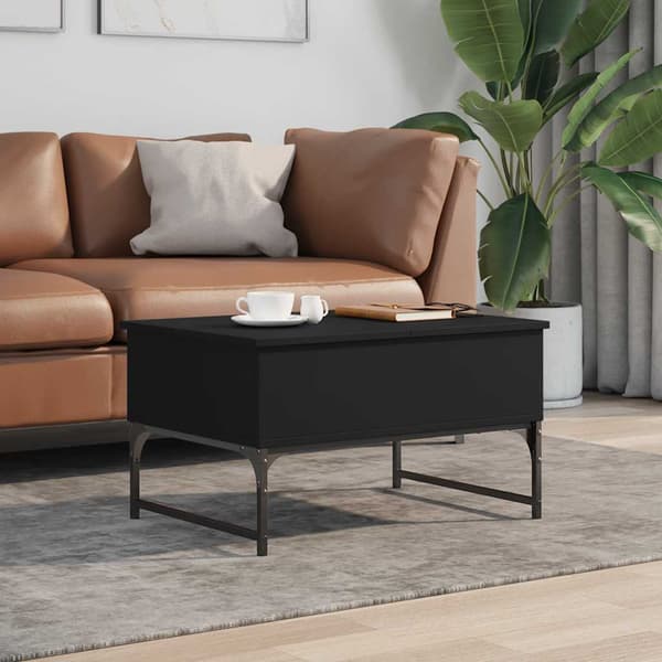 vidaXL sofabord, sort, 70x50x40 cm