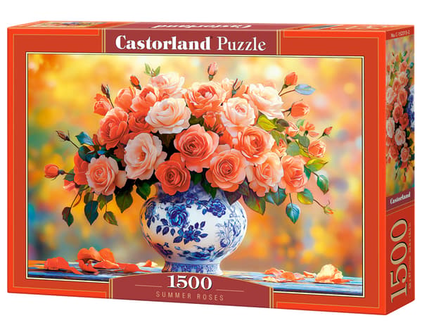 Pussel 1500 bitar sommarrosor