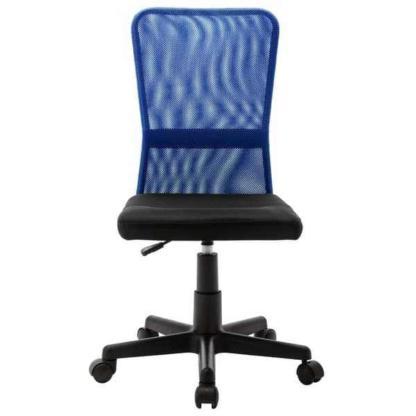 vidaXL kontorstol i net sort og blå 44x52x100 cm