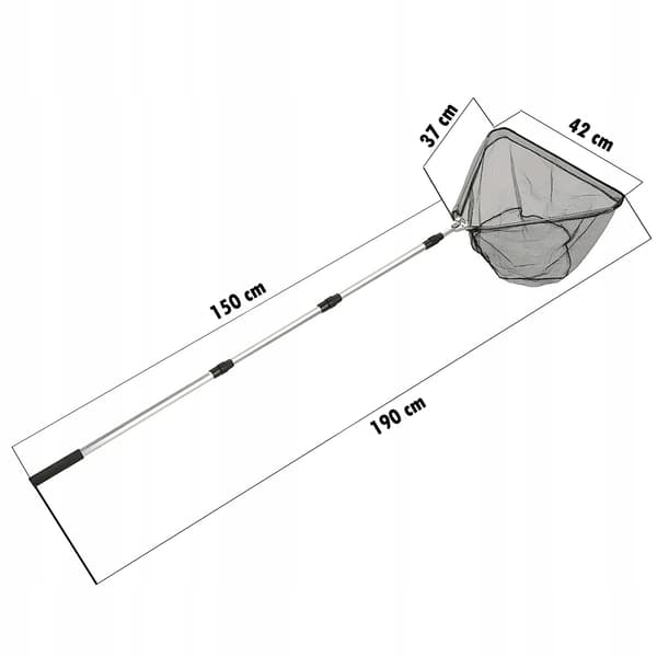 Teleskooppinen kalanhaavi - 3 osaa, 190 cm pitkä
