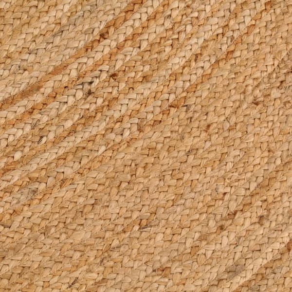 vidaXL flettet jute tæppe, 210 cm, rundt