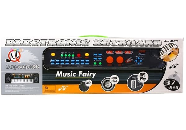 Keyboardorgel med mikrofon 37 tangenter USB