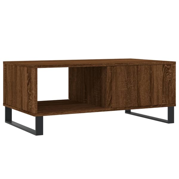vidaXL sofabord brunt egetræ 90x50x36,5 cm