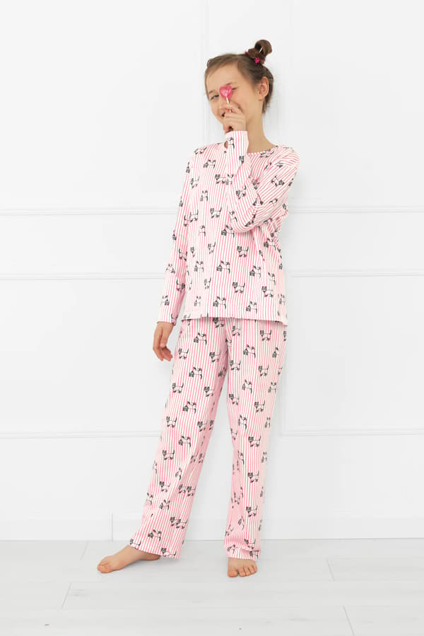 Flickpyjamas, långärmade, långbyxor, Kiota, 14 år