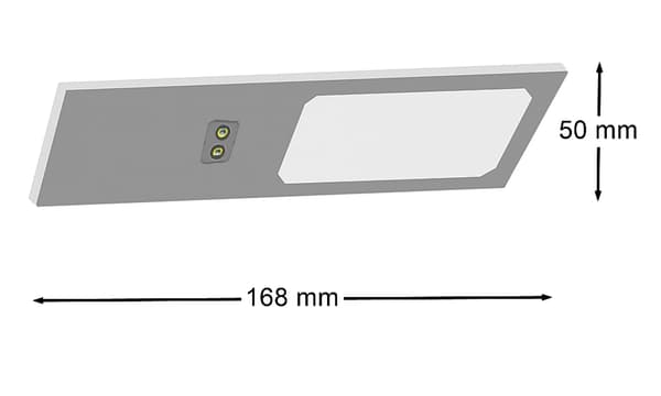 LED-underskabslampe 3x4W med håndafbryder 4000K grå 3 stk.