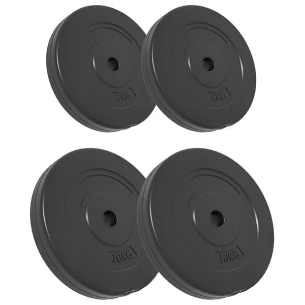 vidaXL vægtskiver, 4-pak, 30 kg, cement