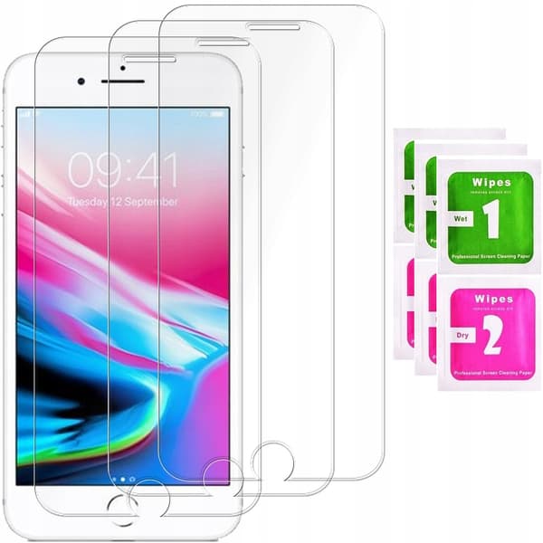 3x Hærdet glas til iPhone 7 Plus / 8 Plus glas | 3-pak