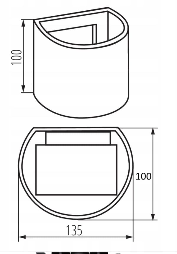 Holdbar 10 cm LED rund sort udendørs havefacadelampe