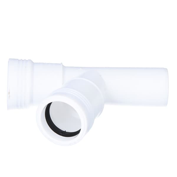 PP-HT 32x32/67 sanitært T-stykke, til internt spildevand, hvid