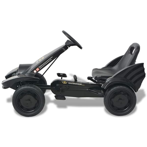 vidaXL børne-gokart med justerbart sæde, sort