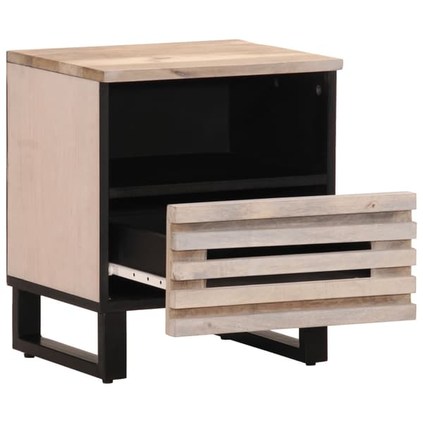 vidaXL sengebord 40x34x46 cm bleget mangotræ