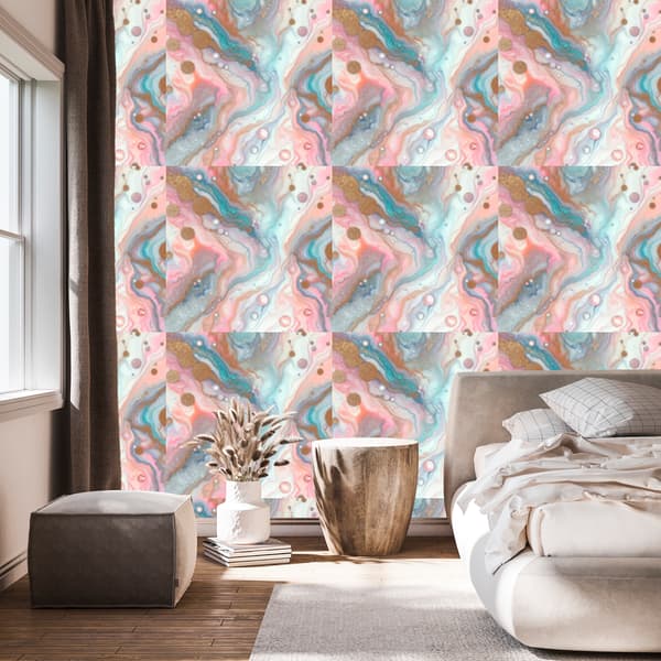 Mustetapetti Vaaleanharmaa, harmaa ja koralli 50x1000 cm