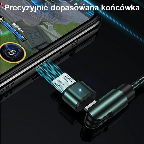 USAMS punottu pyörivä kaapeli U60 2A USB-A - MicroUSB, vihreä