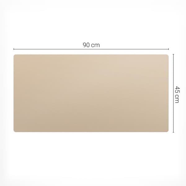 Halkfri skrivbordsmatta med tryck, beige, 90x45 cm