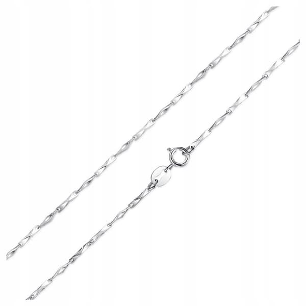 S925 silverkedja, cardanovävd, 45 cm