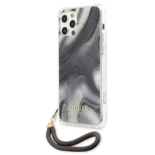 Guess Marble Collection-skal till iPhone 12 Pro Max, grått