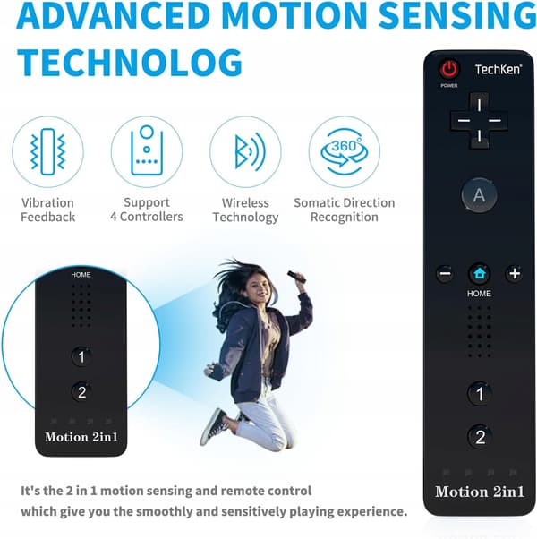 Wii Remote Nunchuck TechKen til Wii/Wii U