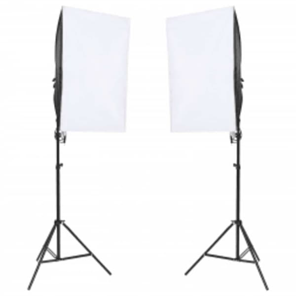 vidaXL Studiosæt med lamper og reflektorer