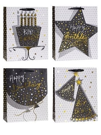 Dekorativ glitterpose 18x23x8cm mix ROZETTE