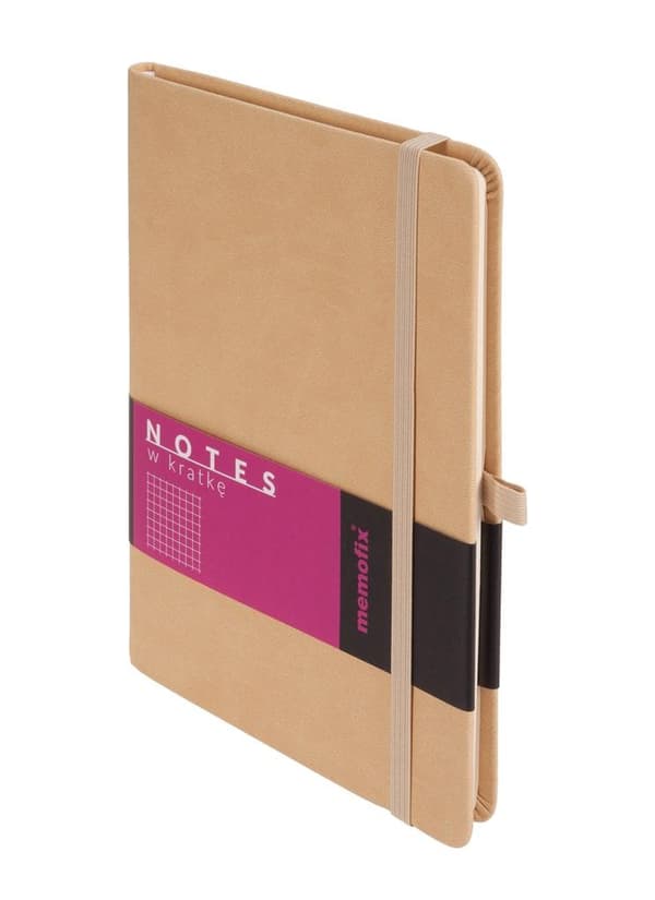 Memofix A5 notesbog, beige, firkantet