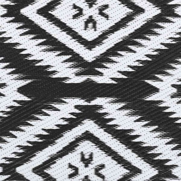 vidaXL udendørstæppe sort 160 x 230 cm PP