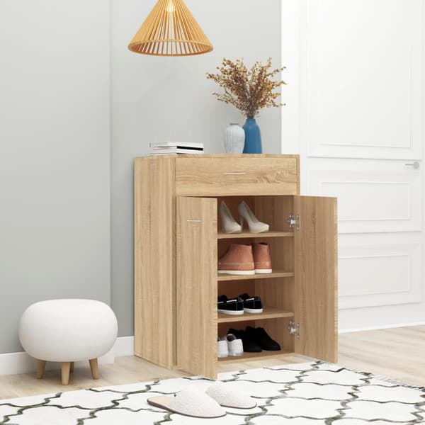 vidaXL skoskab Sonoma eg 60x35x84 cm spånplade