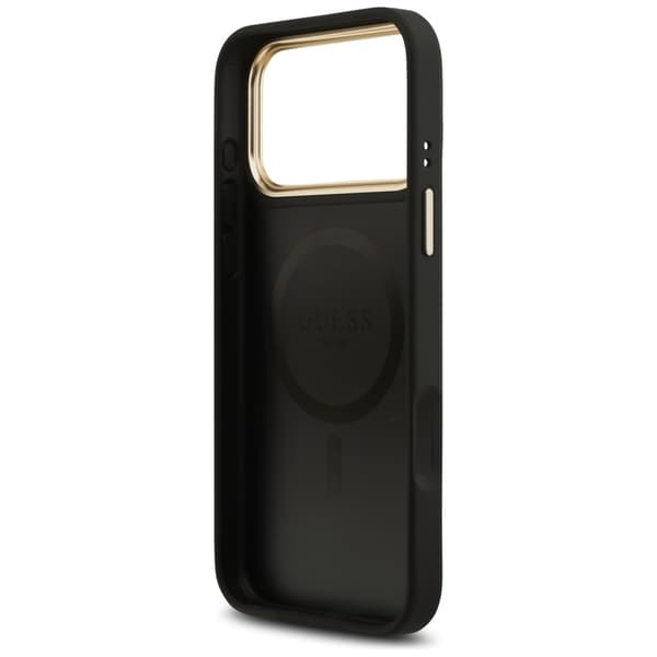 Guess 4G Stripe MagSafe-etui til iPhone 17 Pro Max, sort