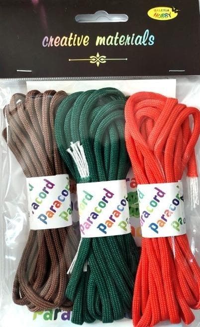 Paracord-sæt 2,8m 3 farver