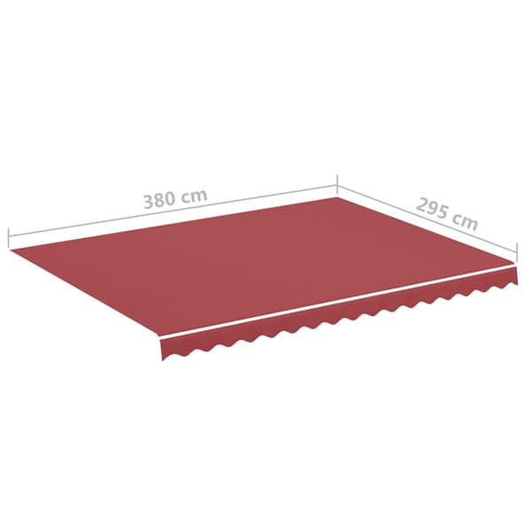 vidaXL Markistyg vinröd 4x3 m