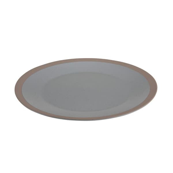 Ler middagstallerken, grå, 26,5 cm