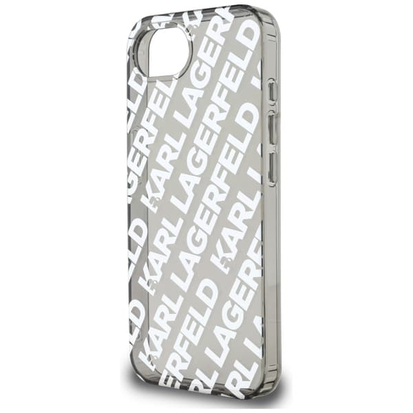 Karl Lagerfeld IML Repeat Logo-skal till iPhone 16e Silver