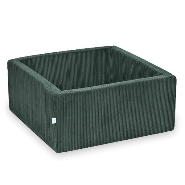 Tør pool 90x90x40 fløjlsbøjle grøn uden bolde