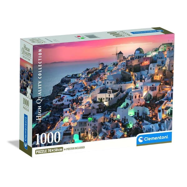 1000-bitars pussel. Kompakta nyanser av Santorini