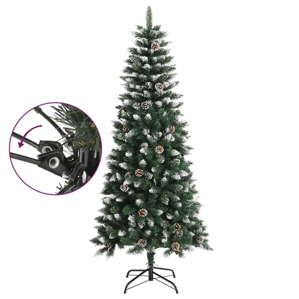 vidaXL Tekokuusi jalustalla, vihreä, 150 cm, PVC