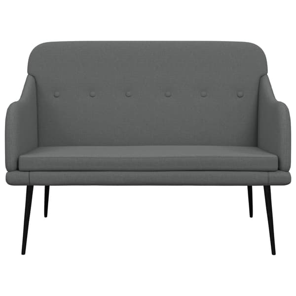 vidaXL Bänk mörkgrå 110x76x80 cm tygklädd