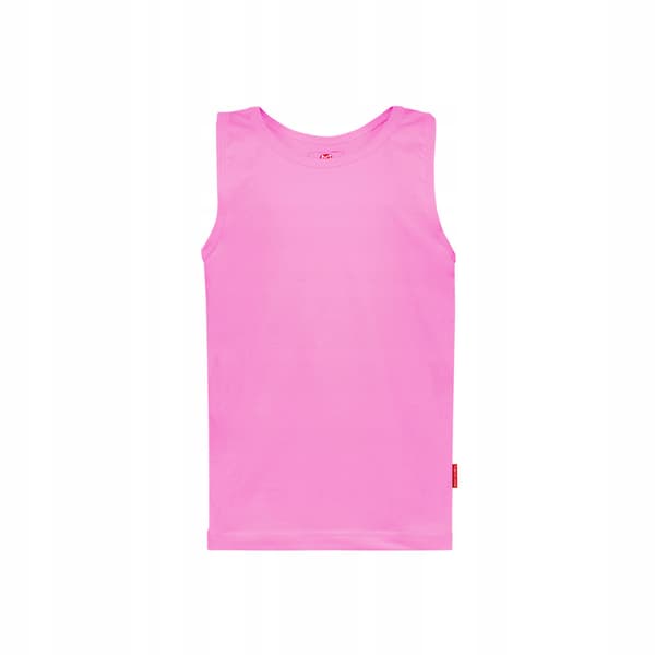 Børneundertrøje, bomuld, pink, stropløs, børneundertrøje, 140 ...