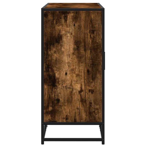 vidaXL kommode, røget eg, 94x35x76 cm, træbaseret materiale
