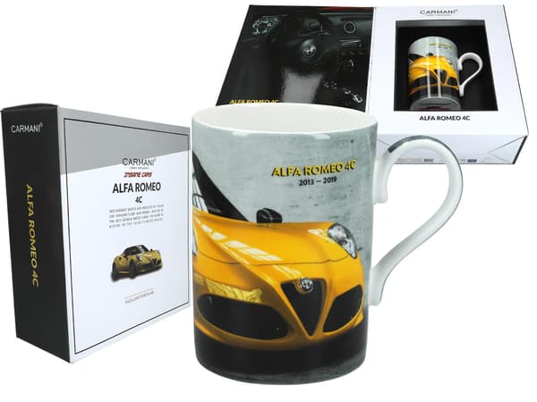 Carmani, porslinsmugg 370ml - Alfa Romeo 4C