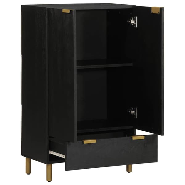 vidaXL skab, sort, 60x33x100 cm, træbaseret materiale