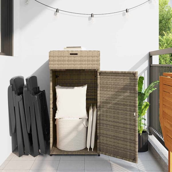 vidaXL Puutarhakaappi, Beige, 55x55x111 cm, Polyrottinki