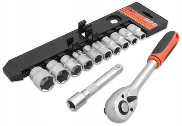 1/2'' hylsnyckelsats 12 delar
