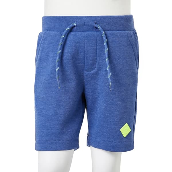 Barnshorts med dragsko, blåmelerade, 116