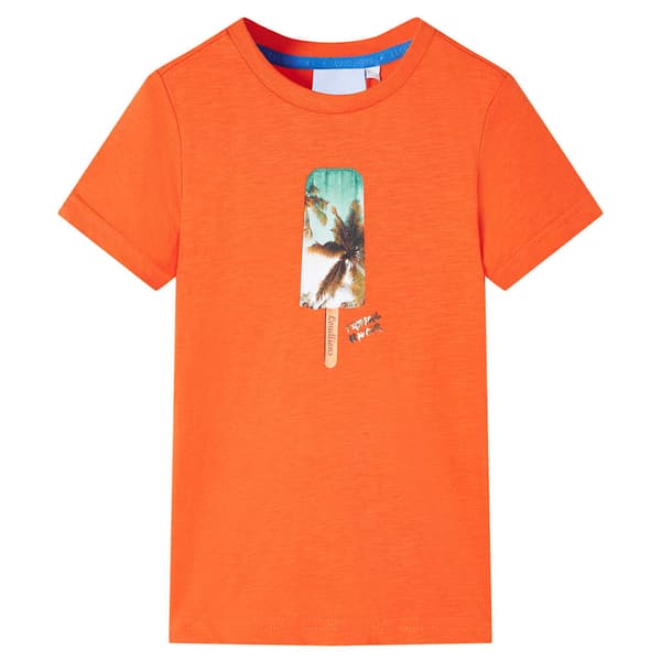 Børne-T-shirt, mørkeorange, 128