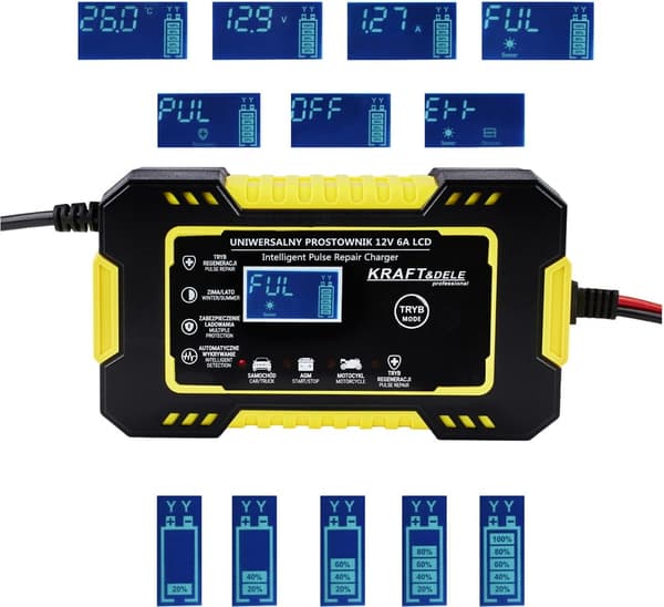 Yleiskäyttöinen tasasuuntaaja 12V 6A KD1290
