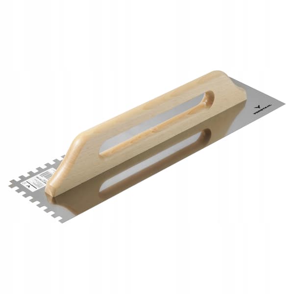 Murske i rustfrit stål med hak til gipslim 480x130mm 10x10mm Vorstahl