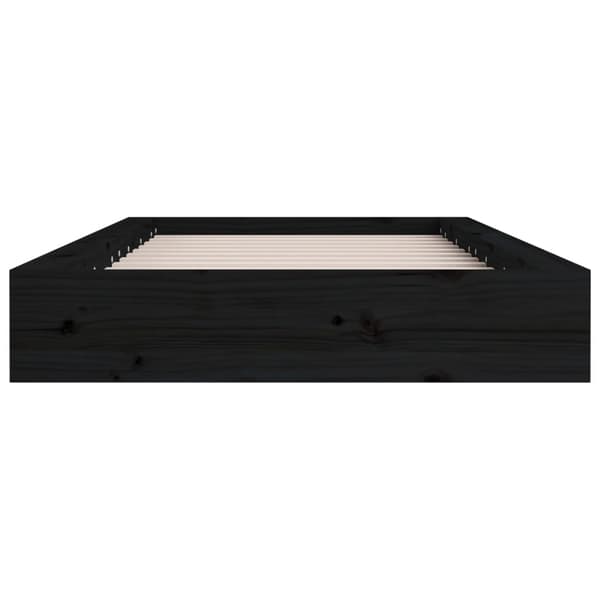 vidaXL sengestel sort 75x190 cm massivt træ