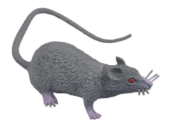 Harmaa muovirotta 9cm