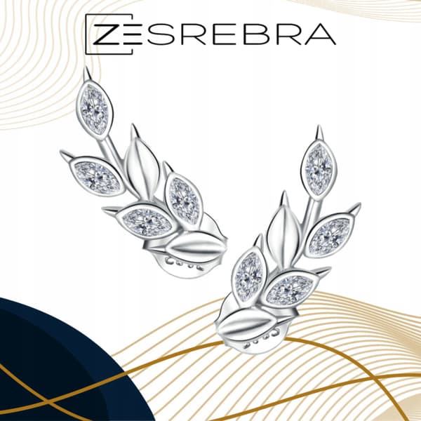 Silver boho kvistörhängen S925 zirkoner