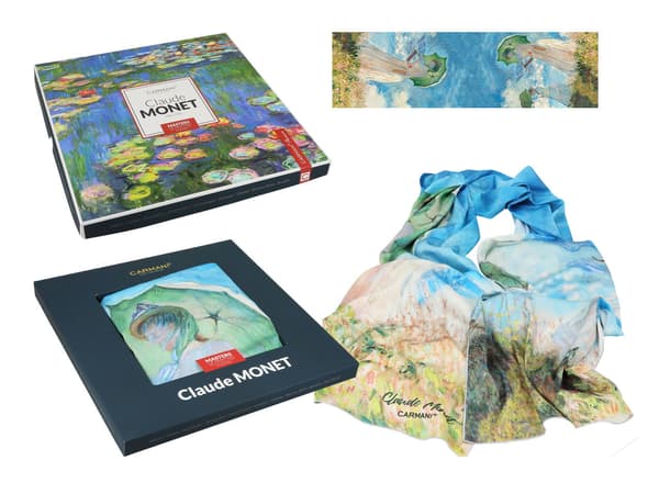 Sjal - C. Monet, Kvinde med parasol (carmani)